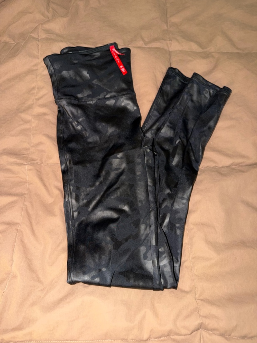 SPANX Black Camo High-Rise Leggings